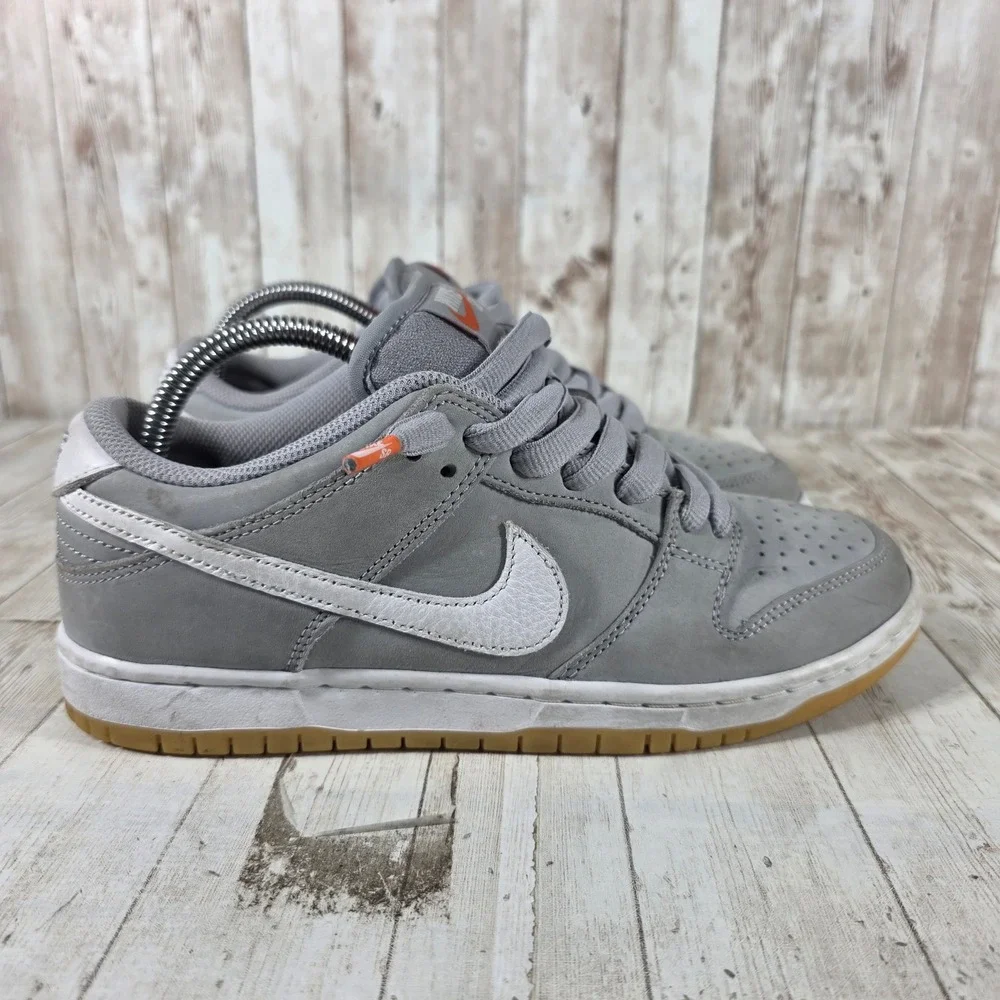 Nike SB Dunk Low Orange Label Grey Gum DV5464-001‎ Mens 7.5 Wolf Grey Sneakers